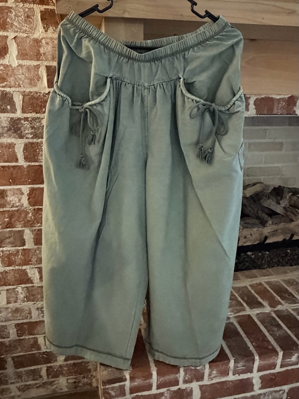Free People Movement Step by Step Olive Green Elastic Waist Utility Pants